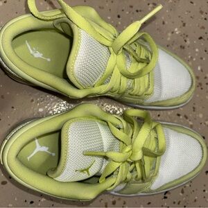 Nike Air Jordan Low Top Sneakers in Lime Green and White